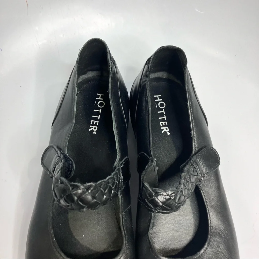 Hotter black Shake ll leather mary Jane shoes size‎ 11